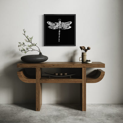 Dragonfly black - Druck auf Leinwand