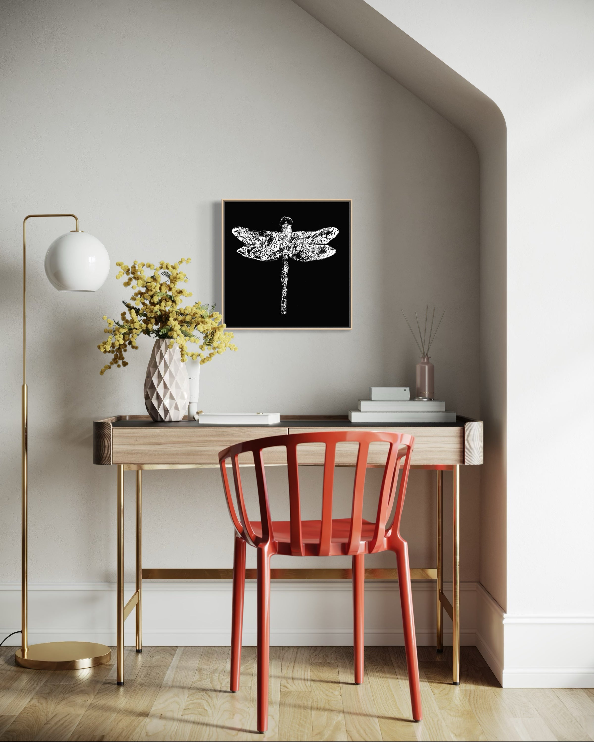 ACRYLIC ART MINI - BLACK DRAGON-FLY