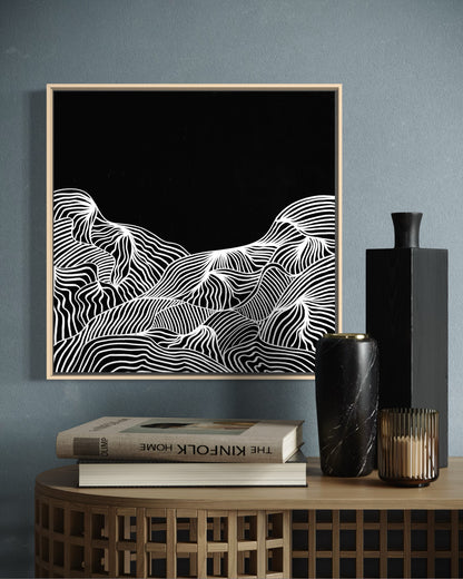 ACRYLIC ART MINI - MOUNTAIN LINES
