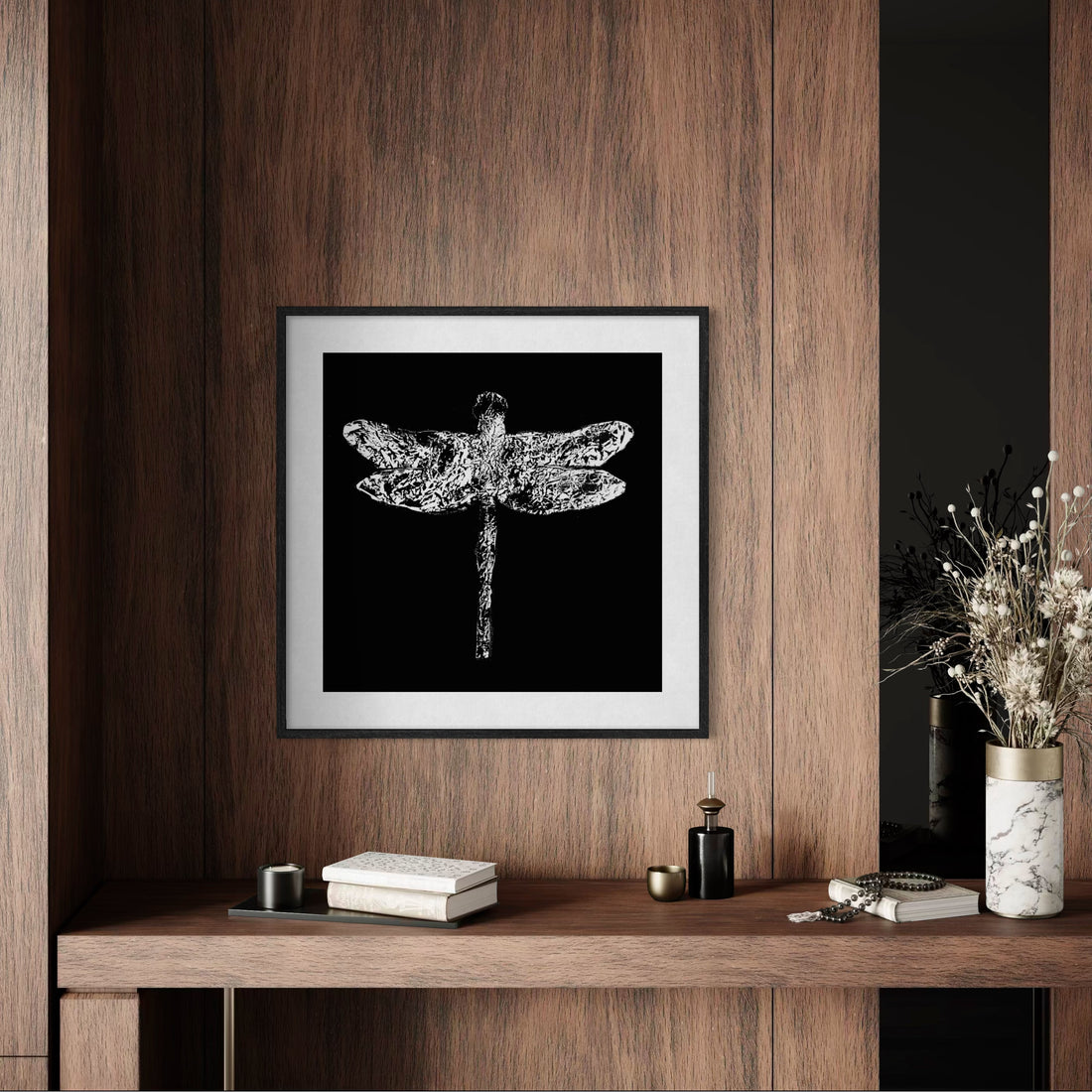 Dragonfly black - Print auf Papier