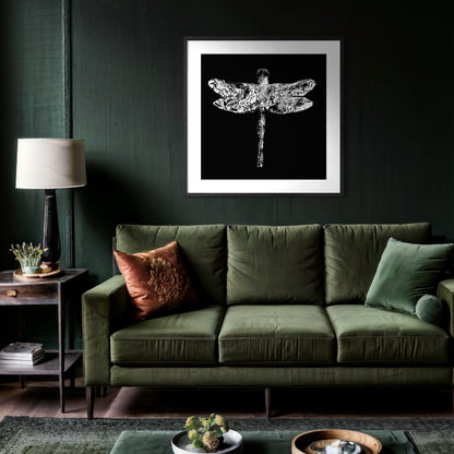 Dragonfly black - Print auf Papier