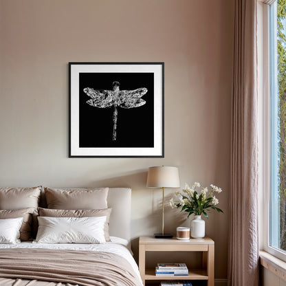 Dragonfly black - Print auf Papier