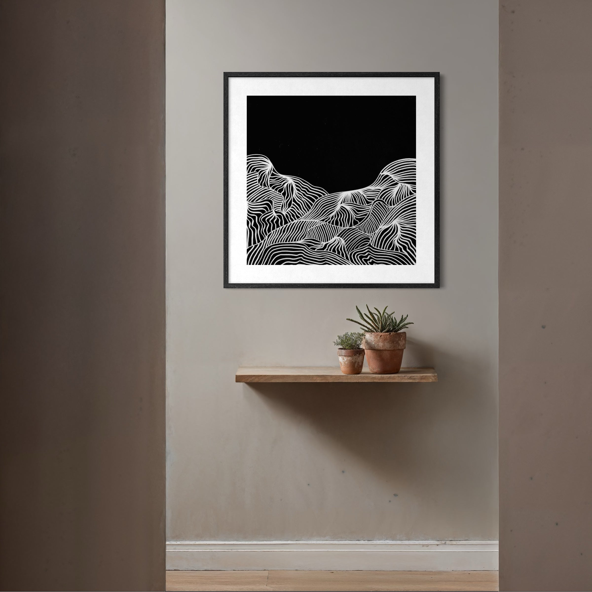 Mountain Lines - Print auf Papier