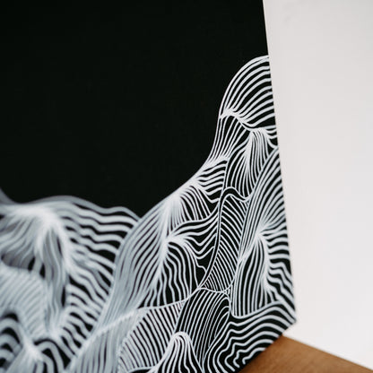 ACRYLIC ART MINI - MOUNTAIN LINES