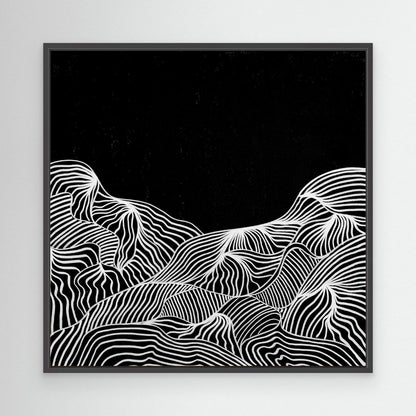 Mountain Lines - Print auf Leinwand