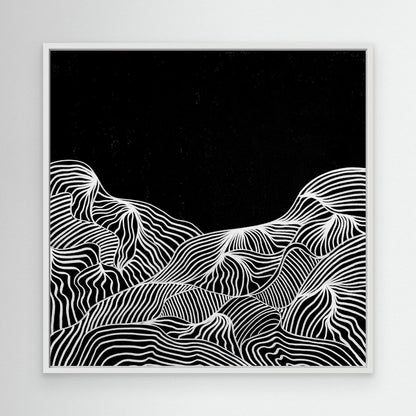 Mountain Lines - Print auf Leinwand