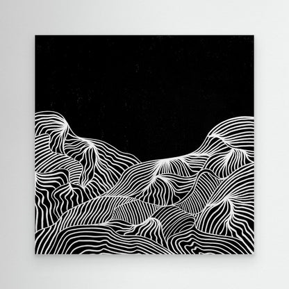 Mountain Lines - Print auf Leinwand
