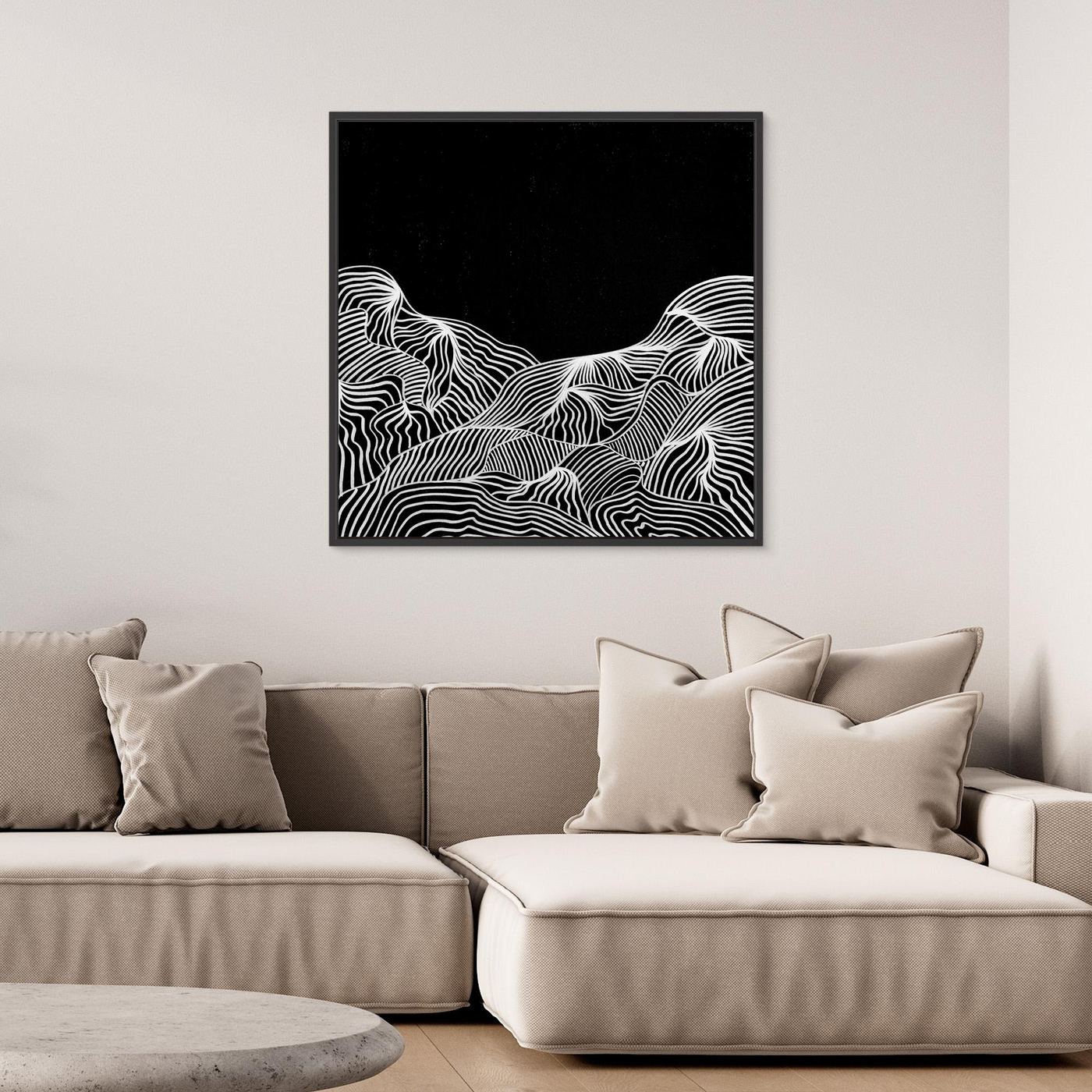 Mountain Lines - Print auf Leinwand