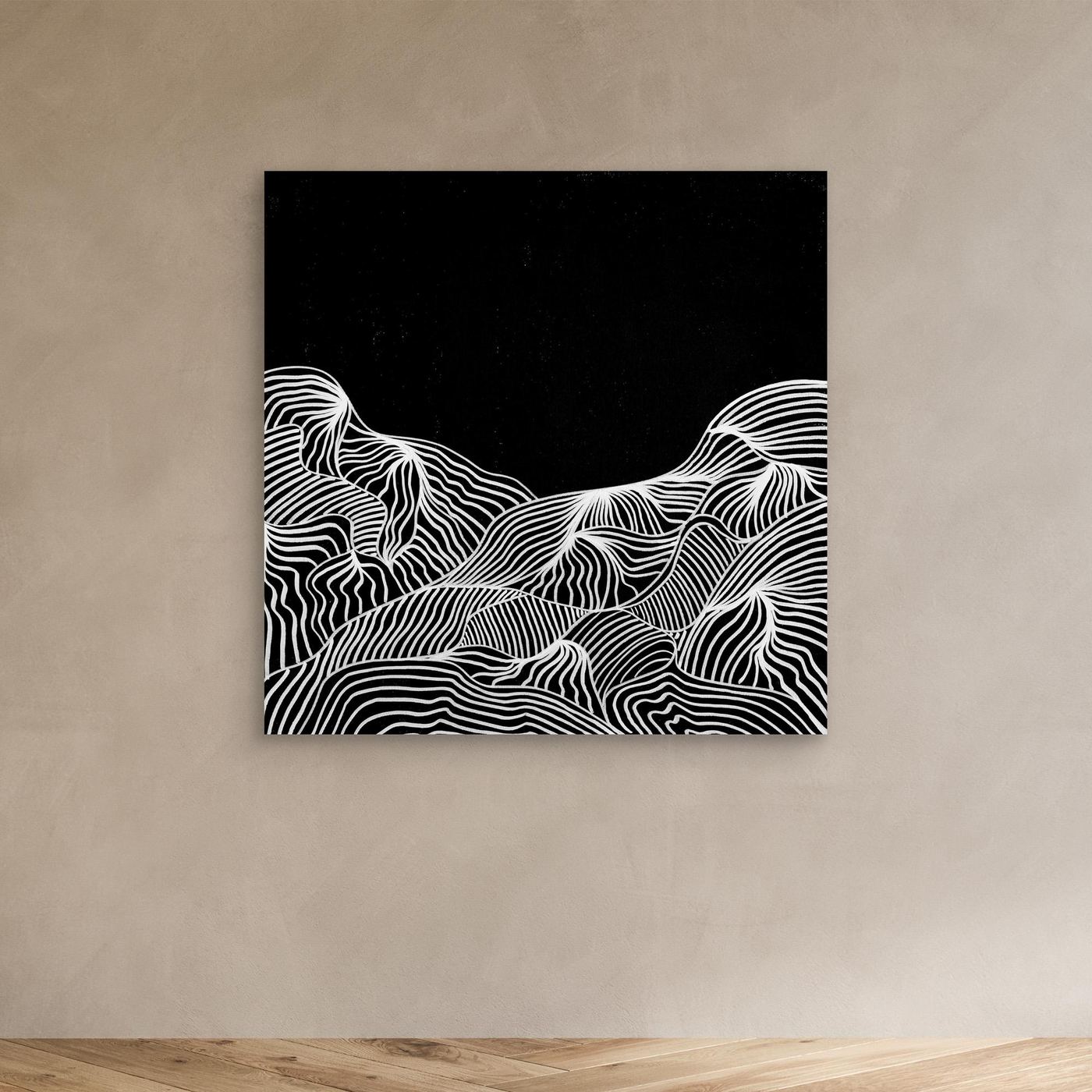 Mountain Lines - Print auf Leinwand