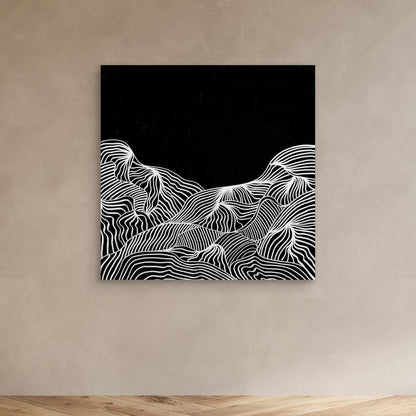 Mountain Lines - Print auf Leinwand