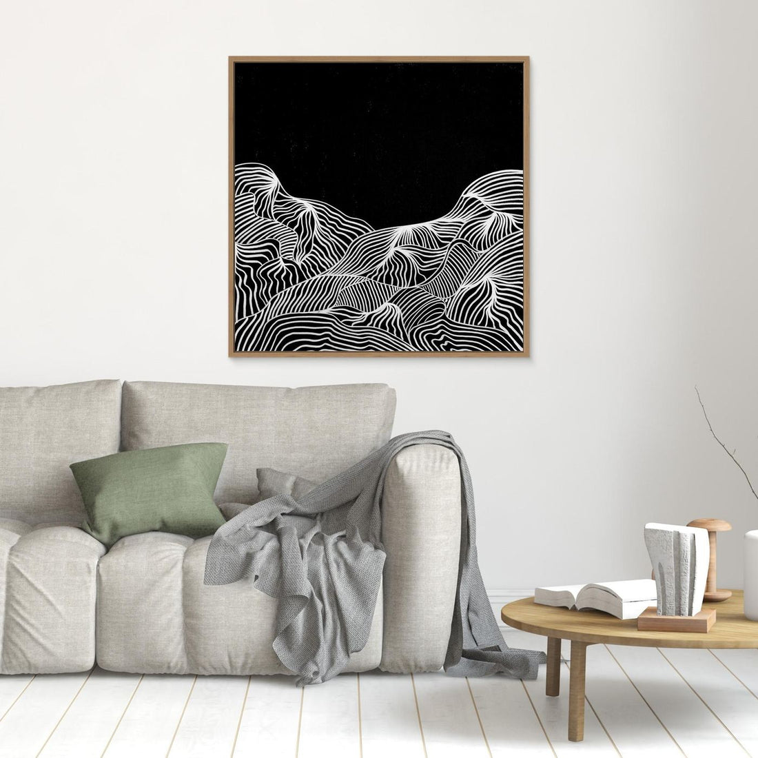 Mountain Lines - Print auf Leinwand