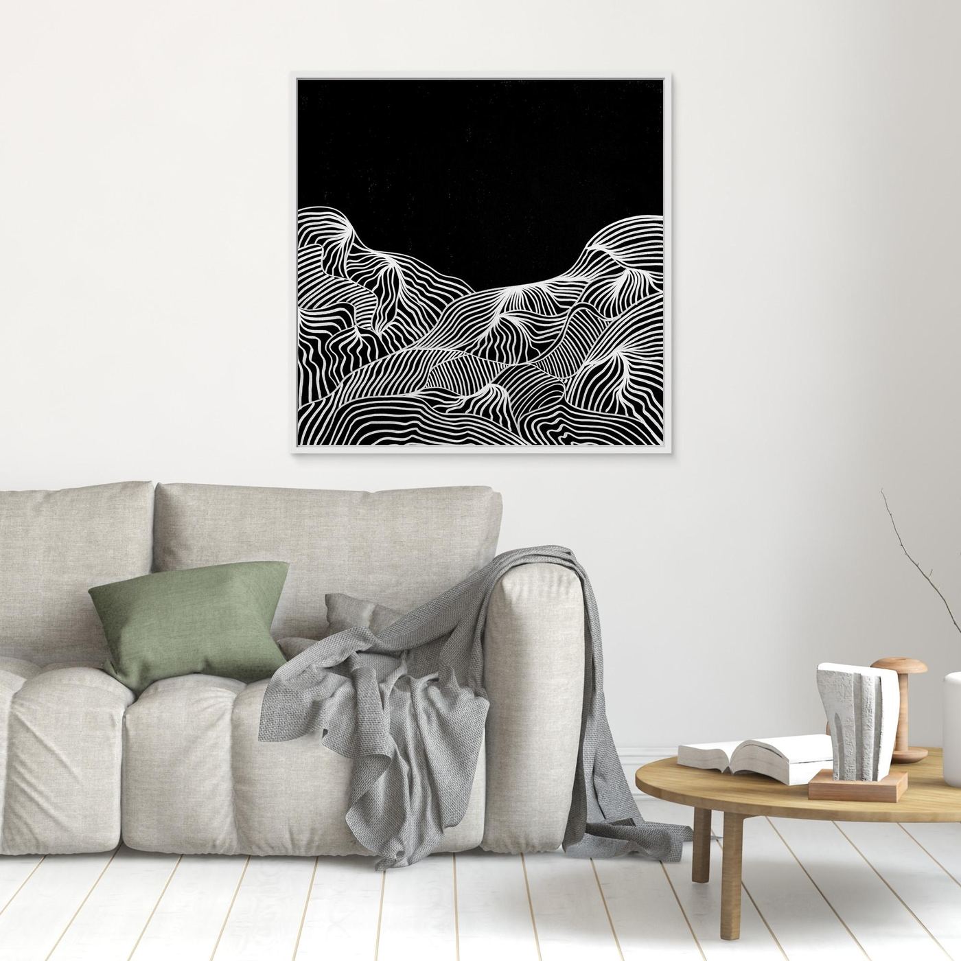 Mountain Lines - Print auf Leinwand