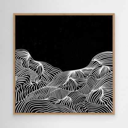 Mountain Lines - Print auf Leinwand
