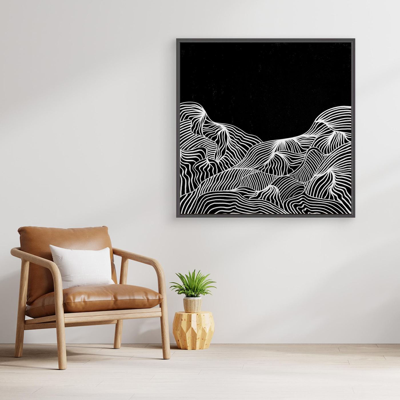 Mountain Lines - Print auf Leinwand
