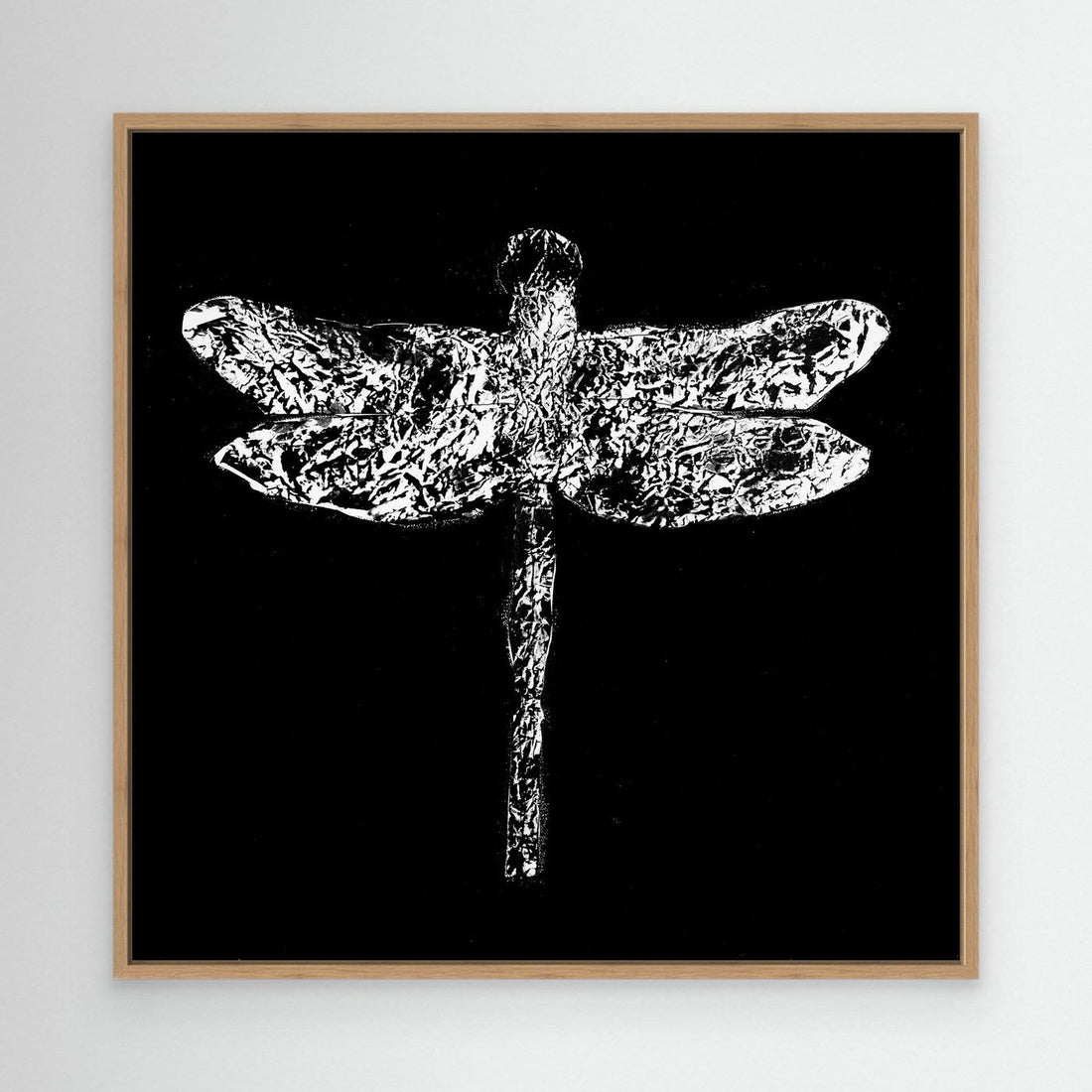 Dragonfly black - Druck auf Leinwand