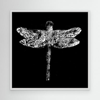 Dragonfly black - Druck auf Leinwand